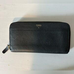 Fossil Black Leather Wallet